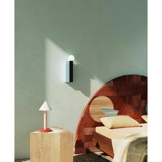 Not Yet Made - Made To Order Pink Tube and Rectangle Wall Light by Atelier Areti For Sale - Image 5 of 7