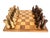 Mid-Century Modern 1960s Wood Chess Board and Duncan Ceramic Bisque Chess Pieces, 32 Piece Set For Sale - Image 3 of 11