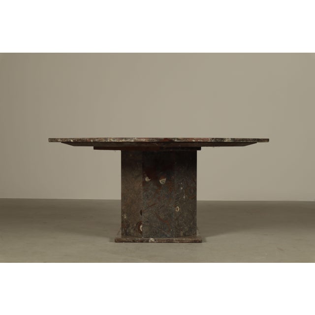 Stone Fossil Stone Pedestal Coffee Table, France, 1970s For Sale - Image 7 of 14