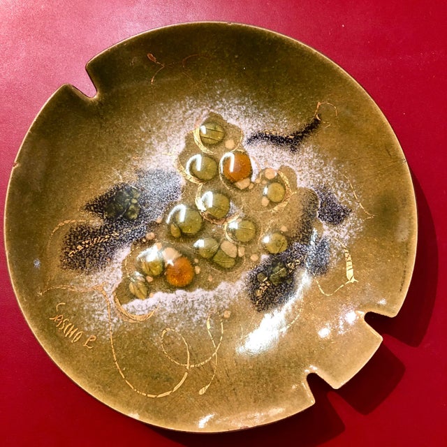 Mid-Century Modern Sascha Brastoff Mid-Century Grape Motif Box & Tray - a Pair For Sale - Image 3 of 13