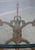 1980s Hollywood Regency Brass & Round Glass Pedestal 54 Inch Dining Table For Sale - Image 5 of 11