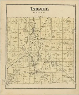 Antique Map of the Israel Township of Ohio by Titus, 1871