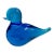 F M Konstglas Solid Blue Art Glass Bird, C. 1970 For Sale
