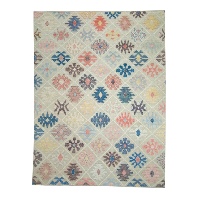 Turkish Kilim Oriental Handmade Flatweave 10'5" x 13'10" #18569 For Sale