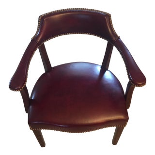 Hancock & Moore Leather Captain's Chair For Sale