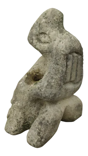 Mid Century Modern Carved Sandstone Garden Sculpture