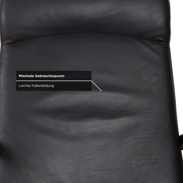 Rocky Lounge Chair in Black Leather from IP Design For Sale - Image 13 of 18