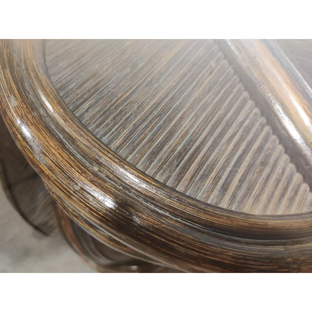 Boho Chic Vintage Bamboo Dining Table, 1970s For Sale - Image 3 of 12