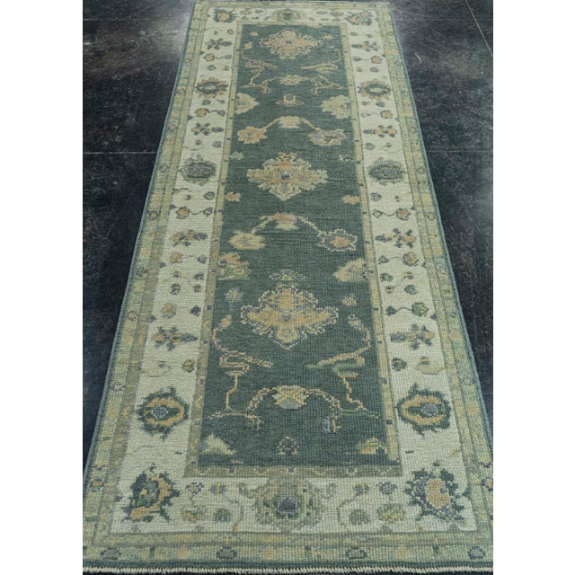 Early 21st Century Turkish Oushak Rug 2'10" x 7'9" #19192 For Sale - Image 5 of 8