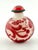 Early 20th Century Chinese Peking Glass Snuff Bottle-Carved Red Cameo Overlay Dragon & Phoenix Design, 19th Century For Sale - Image 5 of 9