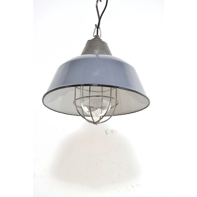 Vintage Enamel Pendant Lamp, 1950s For Sale - Image 10 of 10