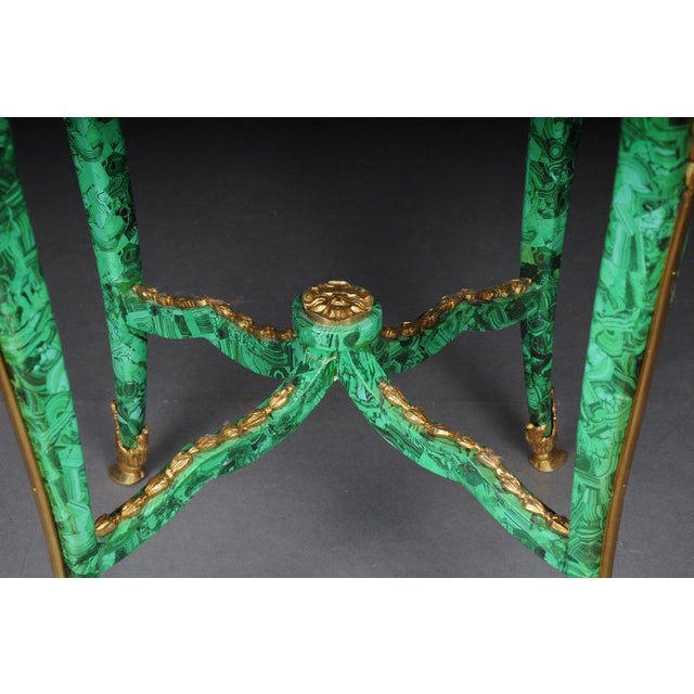 Louis XV Malachite Side Table For Sale - Image 10 of 14