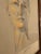 Wood Mid-Century Modern Female Portrait Original Pen and Ink Pastel Drawing by John P. Coleman For Sale - Image 7 of 15