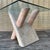 Post Modern Tessellated Mactan Stone Rounded X-Shape Base Side Table. C 1980s For Sale - Image 13 of 17