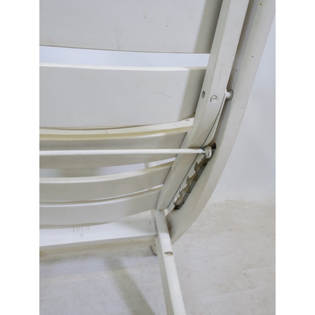 Cream Mid-Century Wooden Riviera Deck Chair from Triconfort, 1970s For Sale - Image 8 of 16