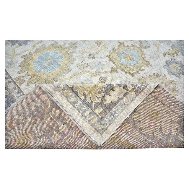 21st Century Turkish Oushak 10X14 Ash Brown, Buff & Khaki Handmade Area Rug #1144080 For Sale - Image 13 of 16