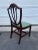 Wood Pair of Antique Federal Style Mahogany Carved Leather Shield Back Dining Side Chairs For Sale - Image 7 of 7