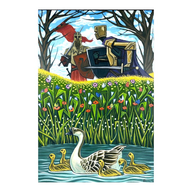 "Lohengrin" the Swan Knight of the Holy Grail by Gabriel Karagianis For Sale