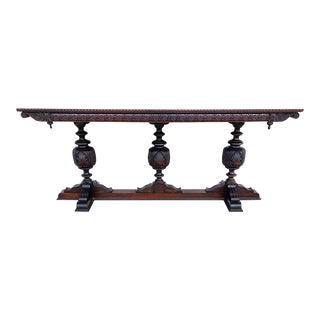 Antique Tudor Sofa Table Hall Console For Sale
