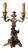 Antique Victorian Rococo Revival French Bronze Harpist Candelabra Table Lamp, 1870s For Sale