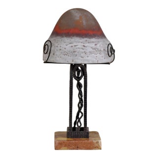 1925 French Art Deco Lamp by P. Maynadier & Lorrain Daum - France For Sale