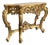 Antique Giltwood Rococo Style Console Marble Top Table For Sale