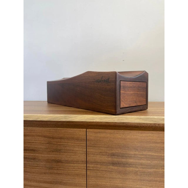 1970s Vintage Decorative Signed Wood Carved Wall Art Gallery Piece. For Sale - Image 5 of 9