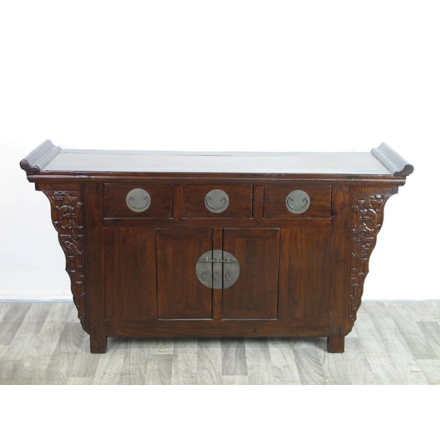 Chinese Late 19th Century Antique Beijing Buffet Sideboard Altar For Sale - Image 3 of 11