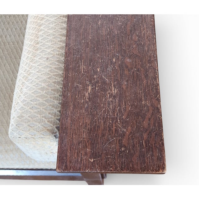 Pair 1990s Stickley Quartered Oak Mission Arts & Crafts Prairie Armchairs For Sale - Image 12 of 18