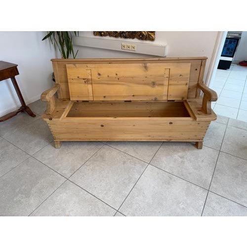 Vintage Art Nouveau Chest Bench, 1920s For Sale - Image 13 of 15