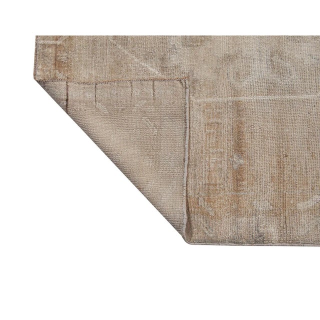 Mid 20th Century Washed Out Vintage Turkish Kars Rug For Sale - Image 5 of 6