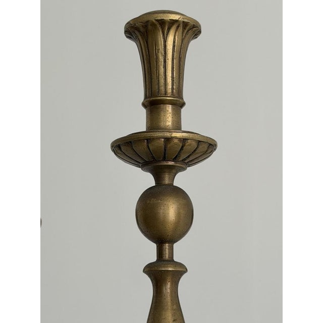 Vintage Brass Coat Rack with Shield Hooks and Twisted Column, 1960s For Sale - Image 11 of 18