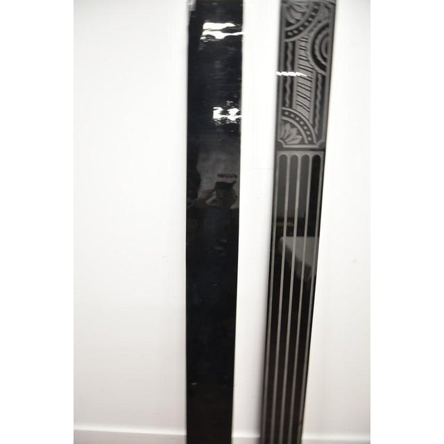 Pair Art Deco Architectural Black Glass Panels For Sale In New York - Image 6 of 6