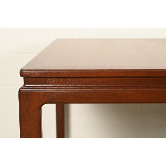 Wood Edward Wormley for Dunbar Mid-Century Modern Walnut Extension Dining Table, Newly Refinished For Sale - Image 7 of 15