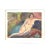 Vintage Reclining Women Oil Painting on Wood Mounted in White Frame. For Sale