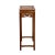 This is a simple square shape oriental accent plant stand, pedestal table stained in brown color. The Oriental pattern is...
