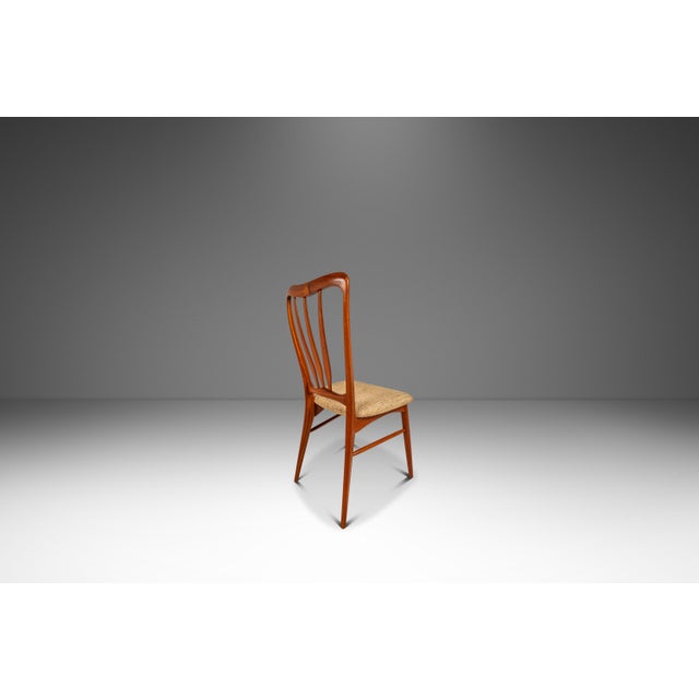 Single Danish Mid-Century Modern "Ingrid" Model Dining Chair in Teak & Original Fabric by Niels Koefoed, Denmark, C. 1960s For Sale In Orlando - Image 6 of 18