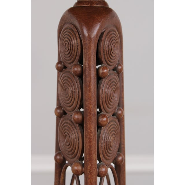 1990s Quoizel Tiffany Greek Key Leaded Glass Table Lamp For Sale - Image 17 of 18