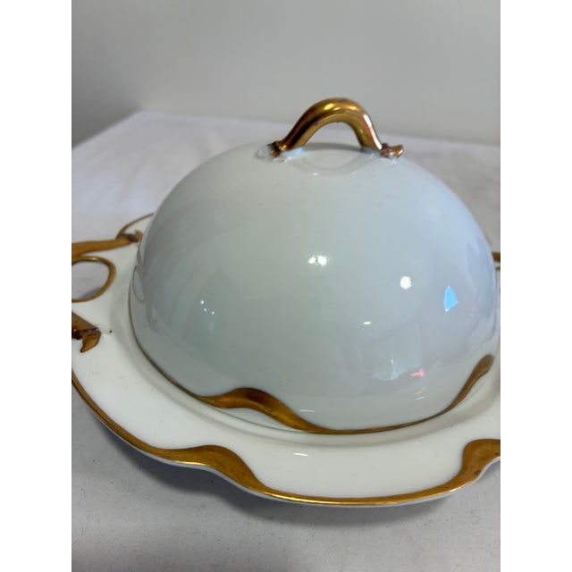 Early 20th Century Haviland & Co. Limoges Gold Gilt Domed Butter Dish For Sale In Oklahoma City - Image 6 of 11
