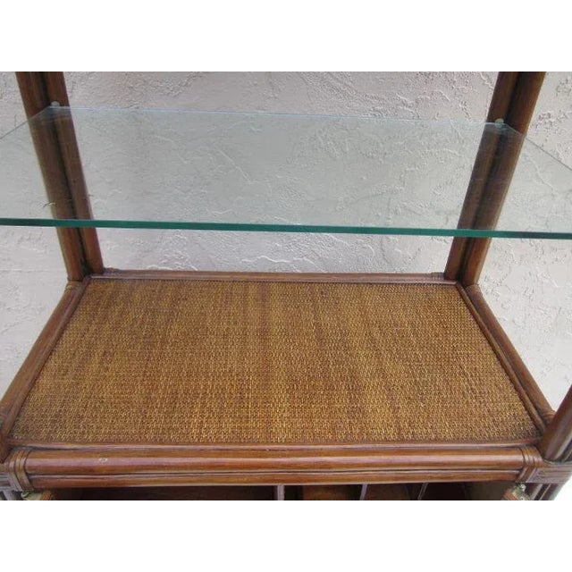 Tommy Bahama Style Bamboo Rattan Entertainment Storage Unit Chairish