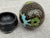 Vintage Cloisonne Egg and Wood Stand For Sale - Image 10 of 12
