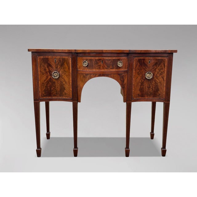 Antique George III Mahogany Sheraton Sideboard, 1790 For Sale - Image 9 of 9