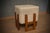 Art Deco Pouf in Wood and White Cream, 1990 For Sale - Image 9 of 11