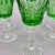Vintage Emerald Green Cut Crystal Wine Glasses from Cristalería San Carlos, Argentina, 1950s, Set of 8 For Sale - Image 10 of 18