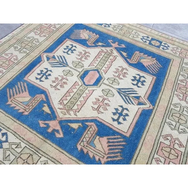 1960s 1960s Turkish Rectangular Vintage Rug For Sale - Image 5 of 11