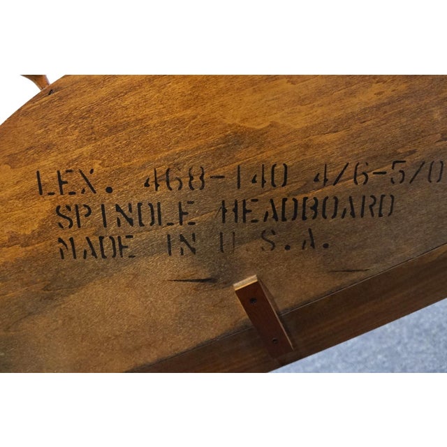 Lexington Furniture Recollections Collection Solid Oak Rustic Country French Queen Size Spindle Bed 468-140 For Sale - Image 9 of 9