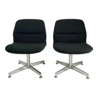 Vintage All Steel Charles Pollock Style Office Chair For Sale