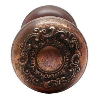 Antique Corbin Bronze Voltaire Entry Door Knobs For Sale
