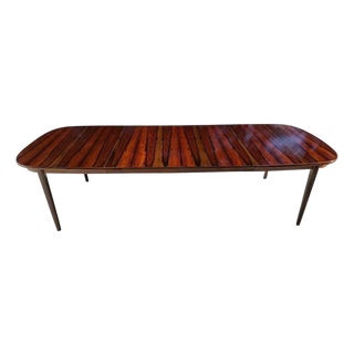 Mid-Century Danish Modern Rosewood Banquet Size Dining Table For Sale