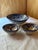 Vintage Moroccan Safi Pottery Nesting Bowl Set in Hand-Painted Cobalt Blue, 1950, Set of 3 For Sale - Image 9 of 17